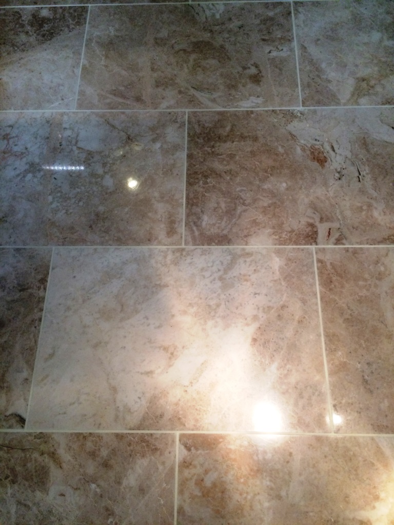 Polished Marble Floor Elmswell After Cleaning