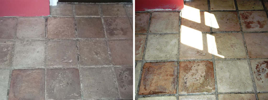Pamment tiles before after cleaning