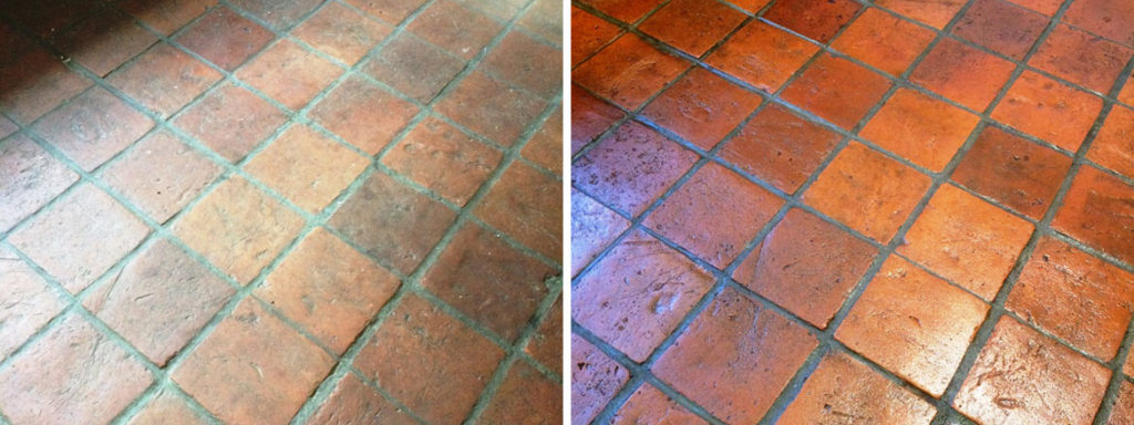 Pamment Tiled floor Ipswitch Before After Cleaning