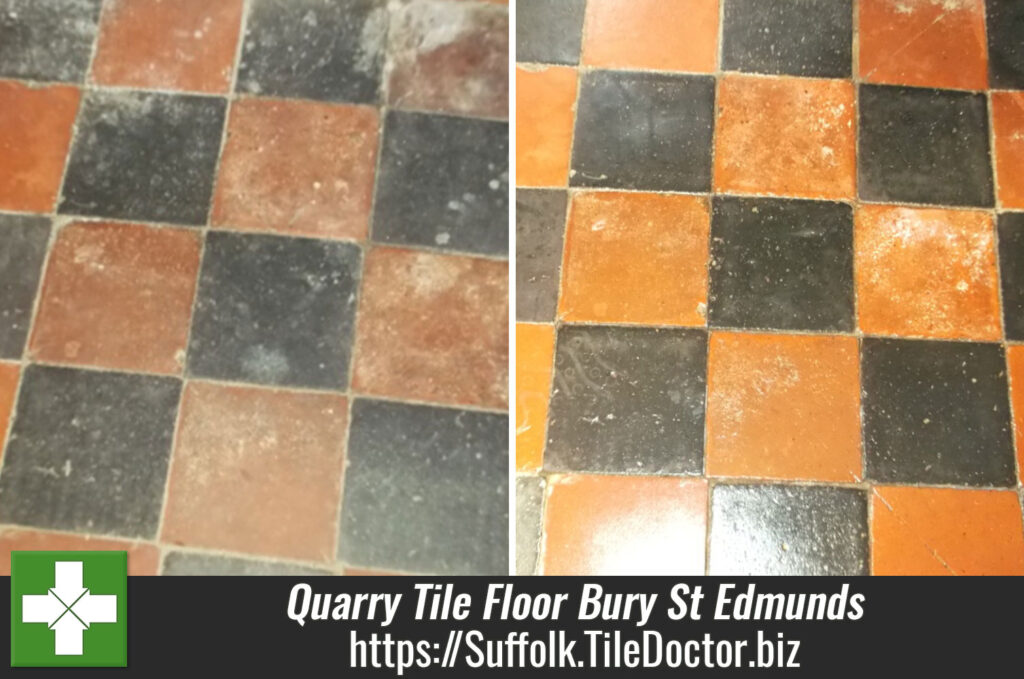 Diamond Laid Quary Tile Floor Restoration