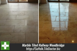 Marble Tiled Hallway in Woodbridge, Suffolk