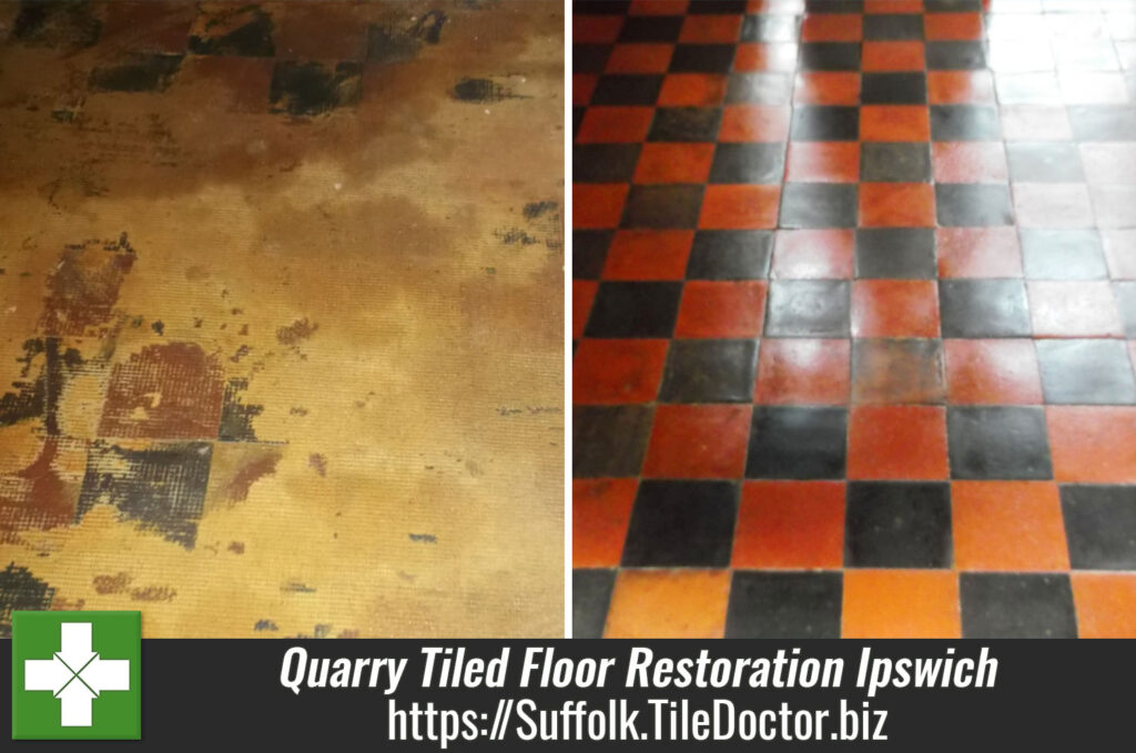 Quarry Tiled Floor Restoration in Ipswich