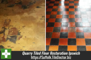 Quarry Tiled Floor Restoration in Ipswich