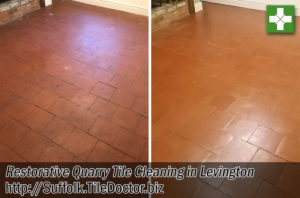 Quarry Tiled Floor Before After Cleaning Levington